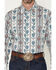 Image #3 - Wrangler Men's Checotah Southwestern Striped Long Sleeve Pearl Snap Western Shirt, Blue, hi-res