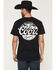 Image #1 - Coors Men's Boot Barn Exclusive Skull Mountain Short Sleeve Graphic T-Shirt, Black, hi-res