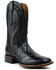 Image #1 - El Dorado Men's Exotic Scallop American Alligator Western Boot - Broad Square Toe, Black, hi-res