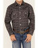 Image #3 - Rock & Roll Denim Boys' Medallion Print Long Sleeve Pearl Snap Stretch Shirt, Blue, hi-res