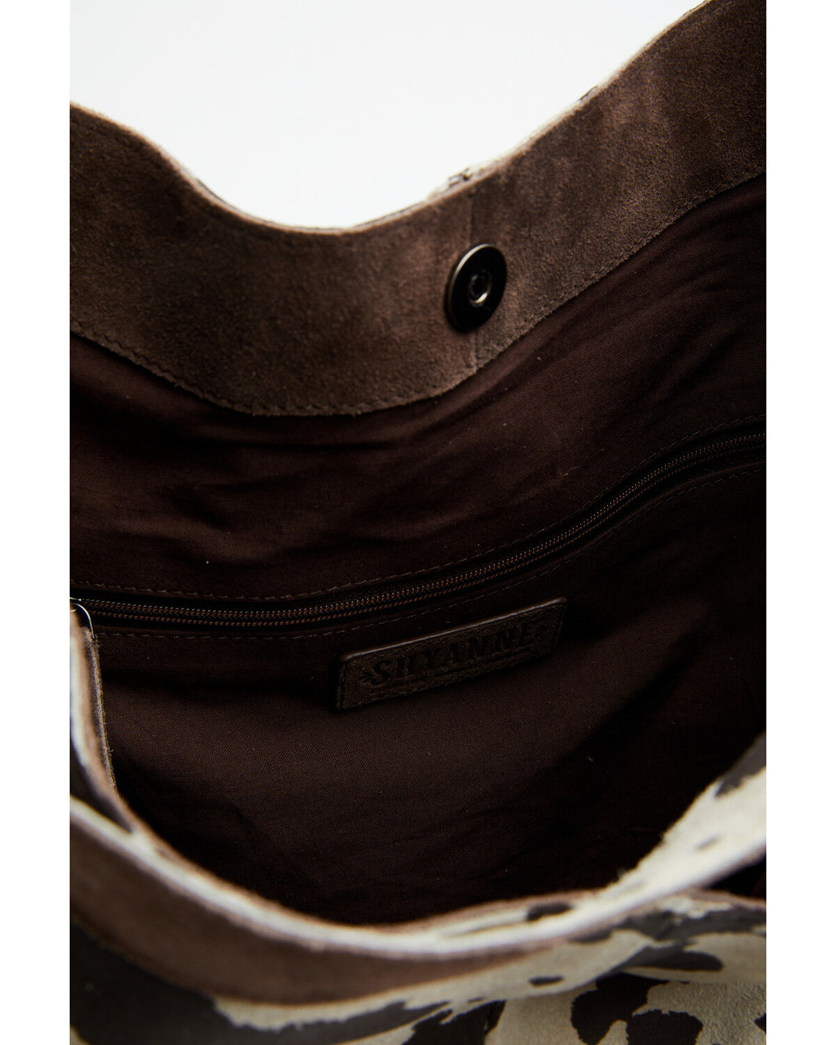Image #4 - Shyanne Women's Cow Print Suede Hobo Bag, Brown, hi-res