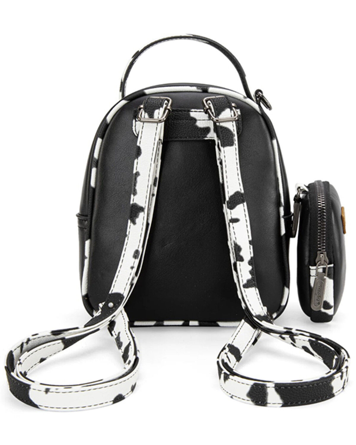 Image #3 - Wrangler Women's Cow Print Mini Backpack, Black, hi-res