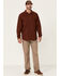 Image #2 - Hawx Men's Solid Twill Pearl Snap Long Sleeve Work Shirt, Mahogany, hi-res