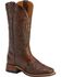Image #1 - Boulet Women's Hand Tooled Ranger Western Boots - Square Toe, Chestnut, hi-res