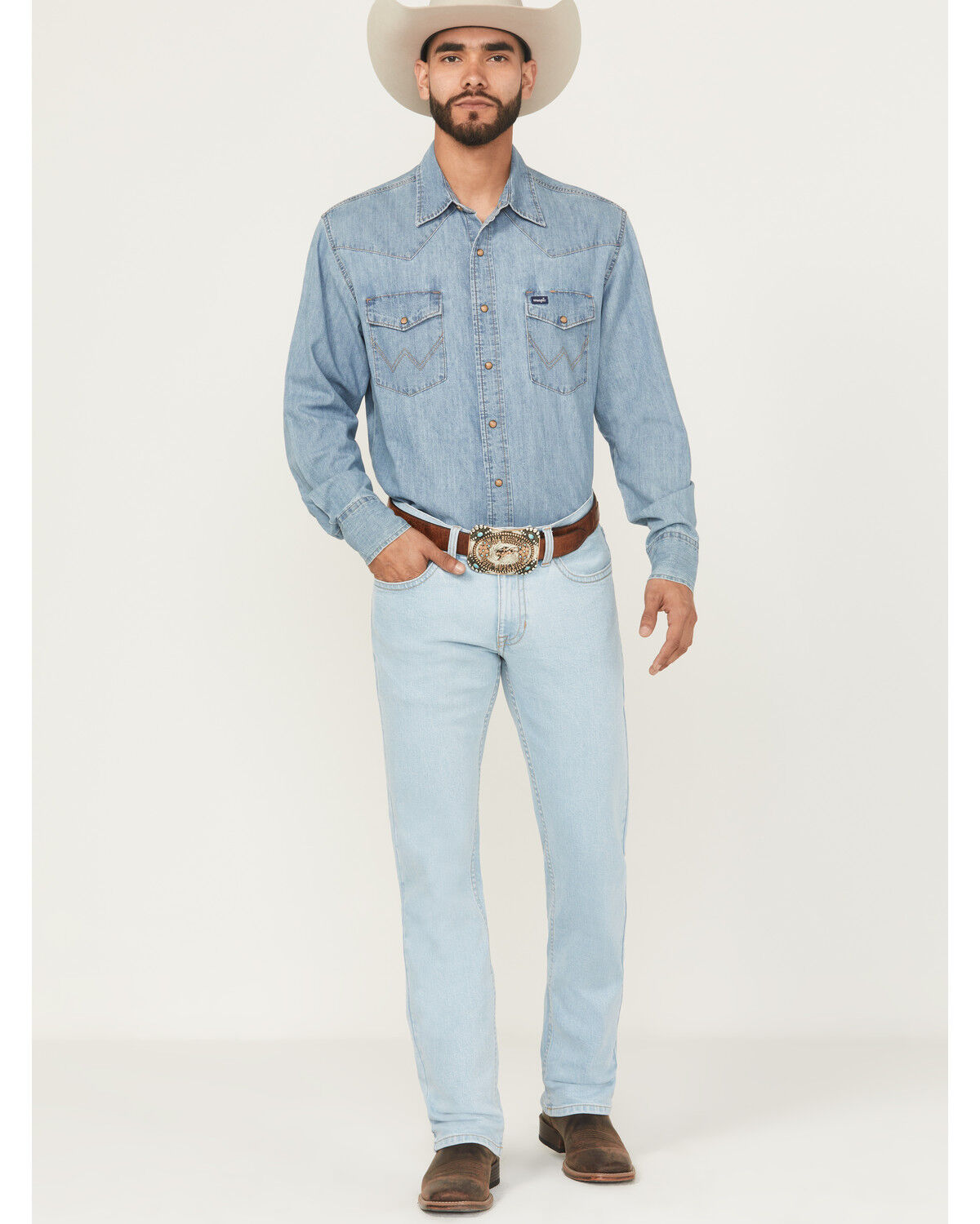 Cody James Men's Camino Wash Jackson Slim Straight Stretch Denim Jeans, Light Wash, hi-res