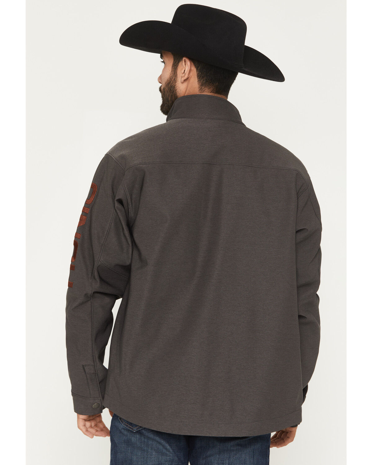 Image #4 - Cinch Men's Bonded Softshell Jacket - Big, Charcoal, hi-res