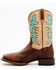 Image #3 - Dan Post Men's Exotic Shark Western Boots - Broad Square Toe, Dark Brown, hi-res