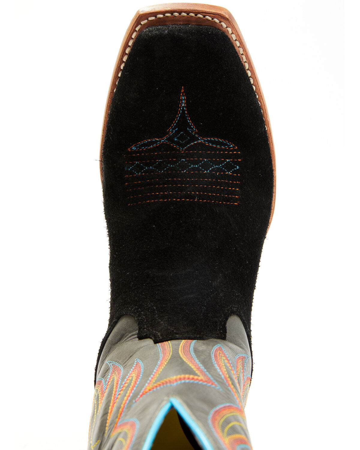 Image #6 - RANK 45&reg; Men's Saloon Roughout Western Boots - Square Toe, Black, hi-res