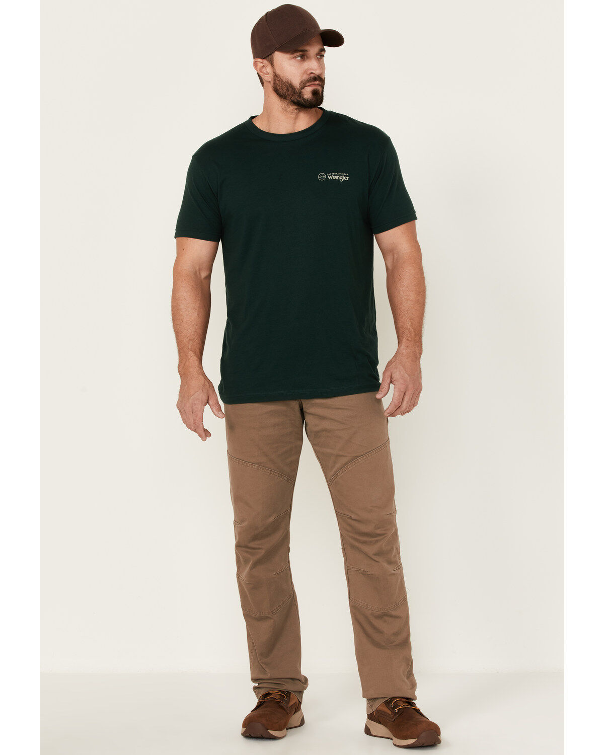 ATG by Wrangler Men's Morel Utility Asymmetric Cargo Pants, Brown, hi-res