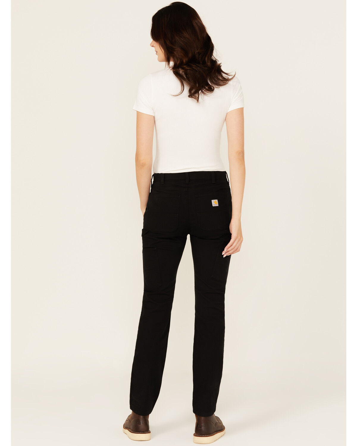 Image #3 - Carhartt Women's Rugged Flex&reg; Relaxed Fit Double-Knee Canvas Work Pants, Black, hi-res