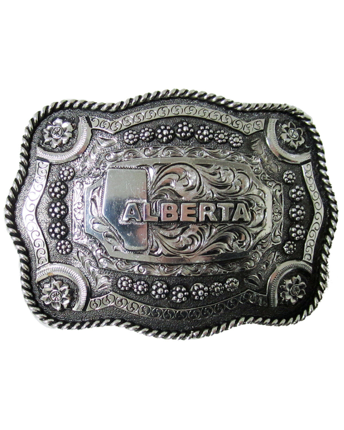 Image #1 - AndWest Roped Edge Alberta Buckle, Gold, hi-res