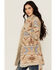 Image #2 - Idyllwind Women's Lynn Southwestern Print Fur Collar Shacket , Sand, hi-res