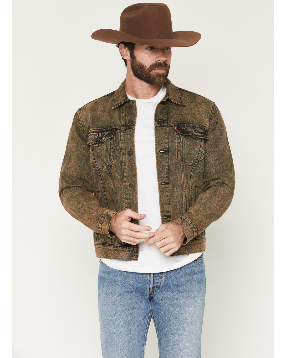 Levi's Men's Space Dust Trucker Jacket, Tan, hi-res