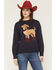 Image #1 - Wishlist Women's Cowboy Dog Sweater, Navy, hi-res
