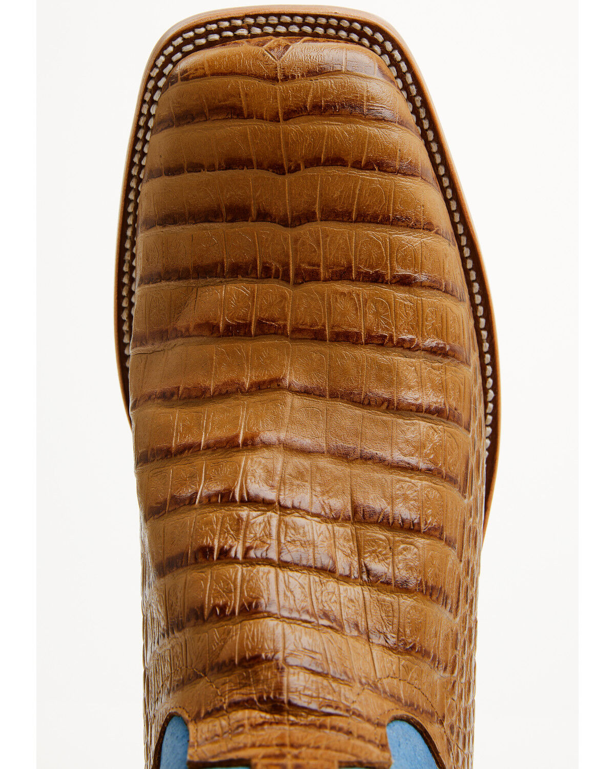Image #6 - Horse Power Men's Toasted Caiman Print Western Boots - Broad Square Toe, Tan, hi-res