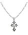 Image #1 - Montana Silversmiths Silver and Black Cross Necklace, Silver, hi-res