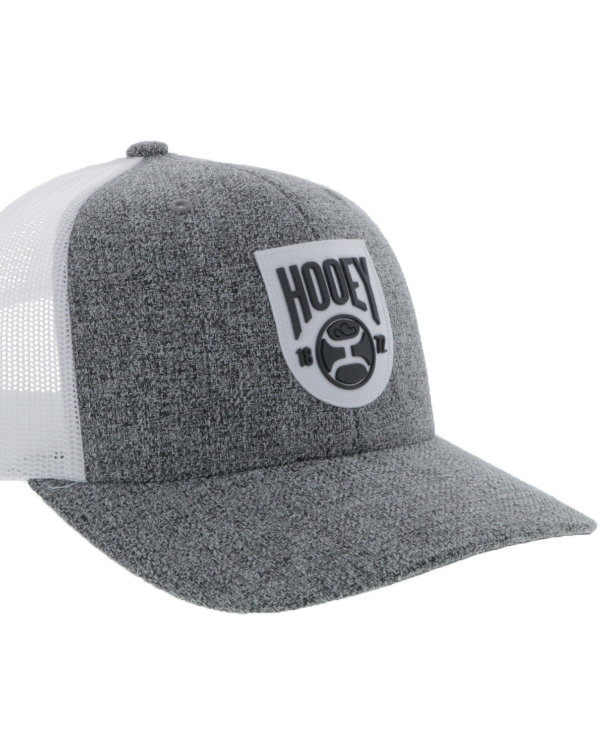 Image #6 - Hooey Men's Bronx Shield Patch Trucker Cap, Grey, hi-res