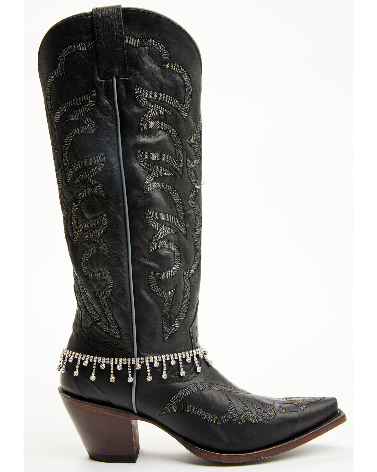 Image #2 - Shyanne Women's Rhinestone Studded Charm Boot Jewelry, Silver, hi-res