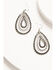 Image #1 - Shyanne Women's Night Dreamer Multi Layer Teardrop Hoop Earrings, Silver, hi-res