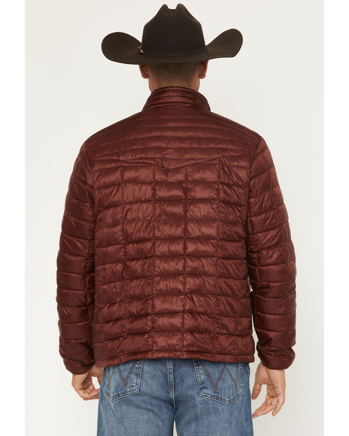 Image #4 - Resistol Men's Cold Bloq Puffer Jacket, Burgundy, hi-res