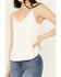 Image #3 - Shyanne Women's Crochet Lace Faux Suede Cami Top, Ivory, hi-res