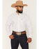 Image #1 - Ariat Men's Pace Geo Print Long Sleeve Button-Down Western Shirt, White, hi-res