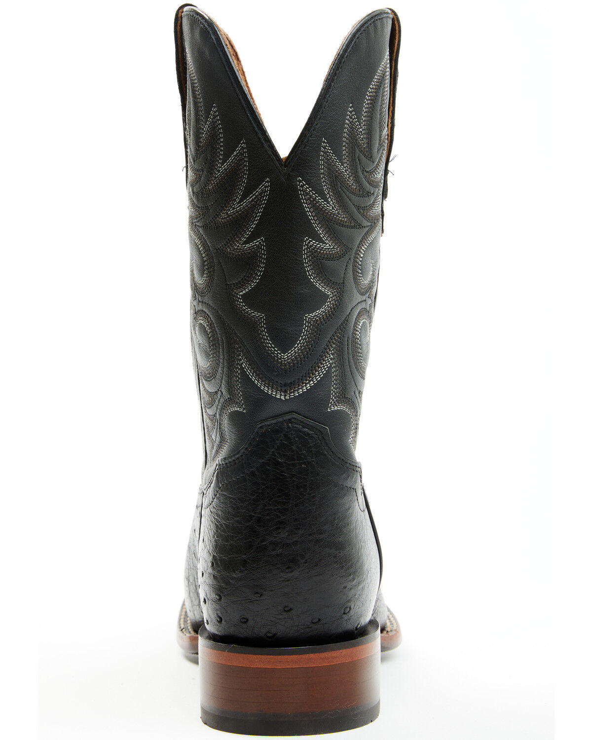 Image #5 - Cody James Men's Exotic Smooth Ostrich Western Boots - Broad Square Toe, Black, hi-res