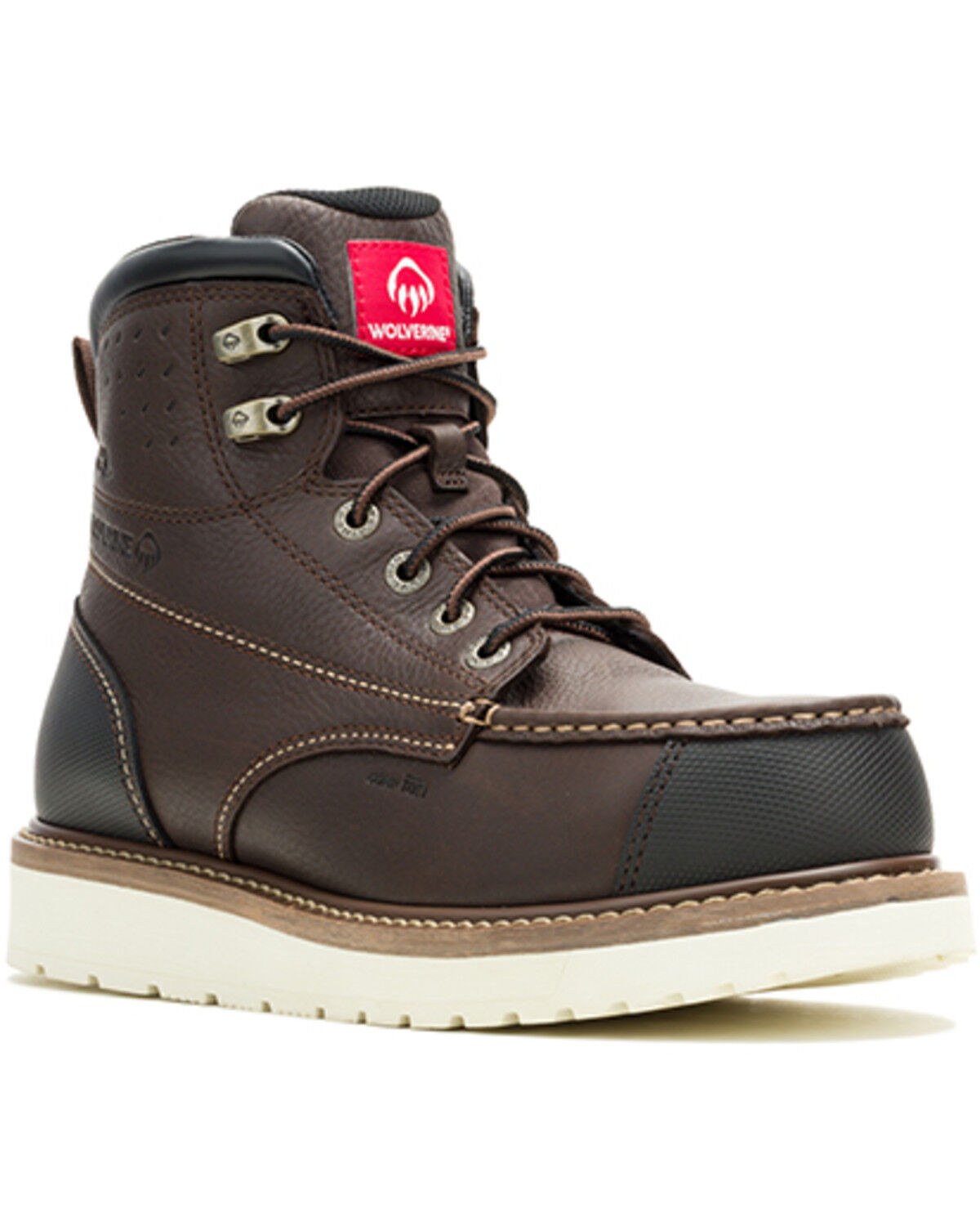 Image #1 - Wolverine Men's 6" Loader II ft HYPERREST CarbonMAX&reg; Moc Work Boots - Composite Toe, Dark Brown, hi-res