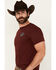 Image #3 - Cowboy Hardware Men's Boot Barn Exclusive Southwestern Logo Short Sleeve Graphic T-Shirt , Burgundy, hi-res