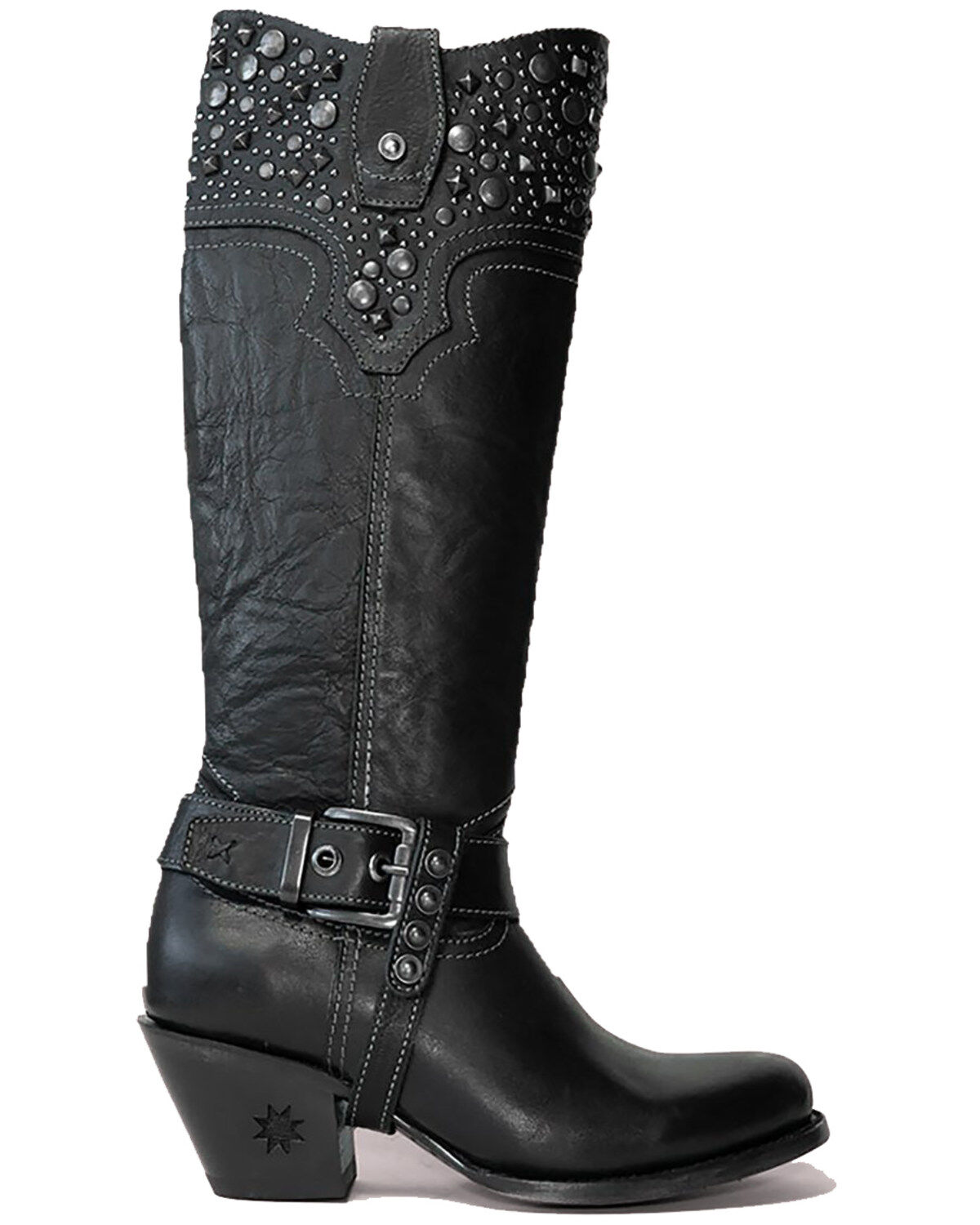 Image #1 - Black Star Women's Levelland Western Boots - Round Toe, Black, hi-res