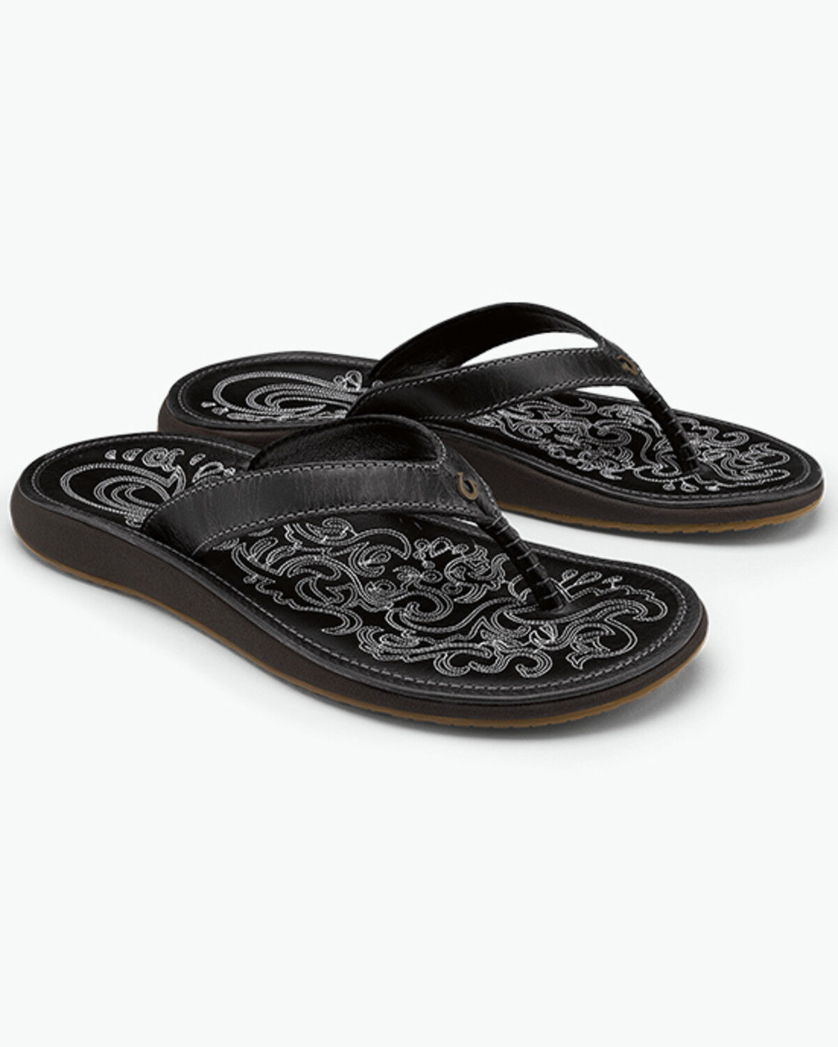 Image #1 - OluKai Women's Paniolo Sandals, Black, hi-res
