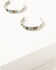 Image #1 - Shyanne Women's Juniper Sky Gem Hoop Earrings, Silver, hi-res