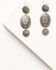 Image #1 - Shyanne Women's Silver Triple Concho Chandelier Earrings, Silver, hi-res