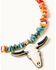 Image #2 - Paige Wallace Women's Longhorn Pendant Spiny Oyster and Turquoise Necklace, Turquoise, hi-res