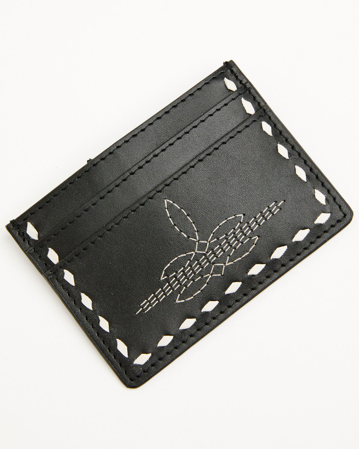 Shyanne Women's Lacie Boot Stitch Credit Card Wallet, Black, hi-res
