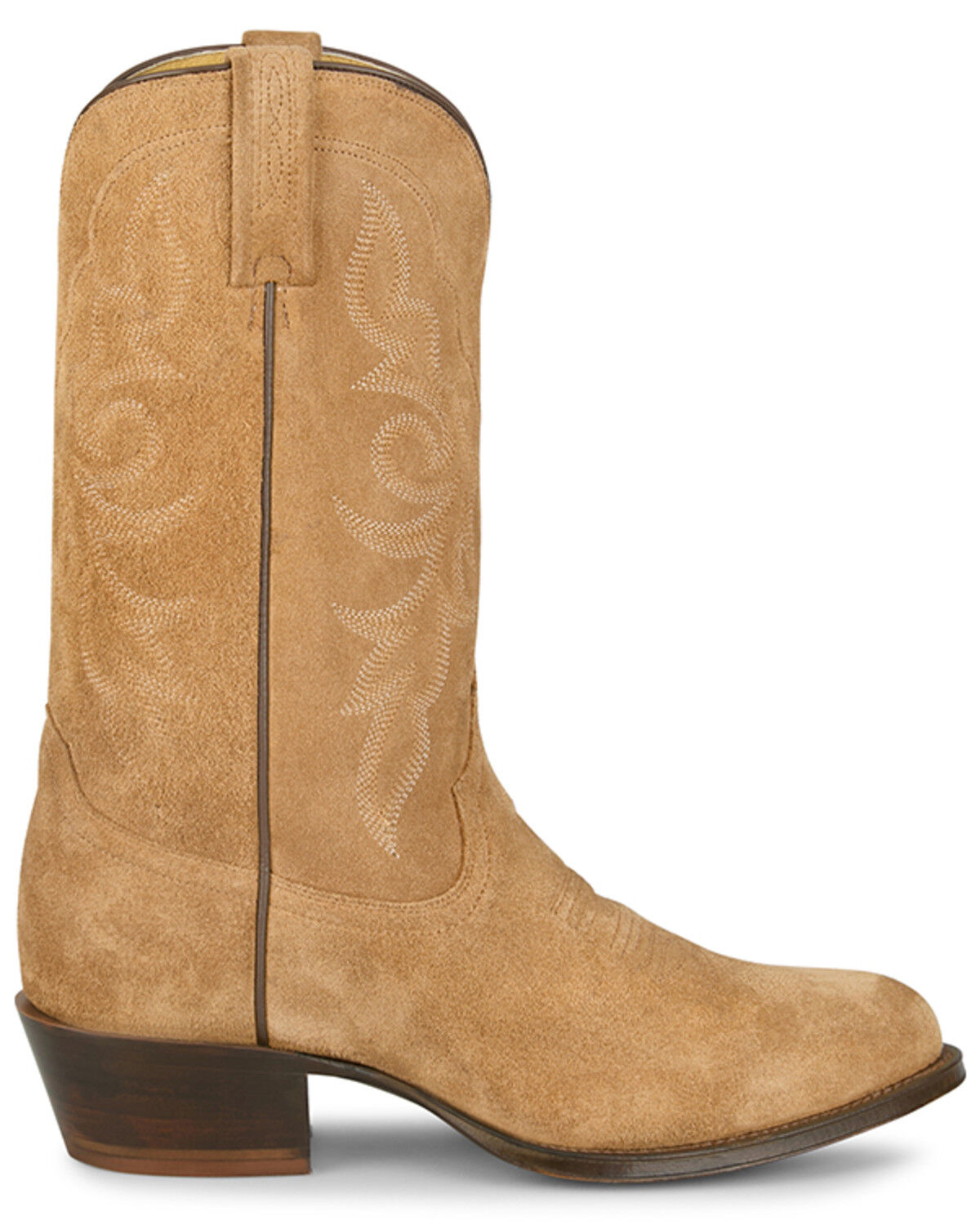 Image #2 - Tony Lama Men's Plano Suede Western Boots - Round Toe, Tan, hi-res