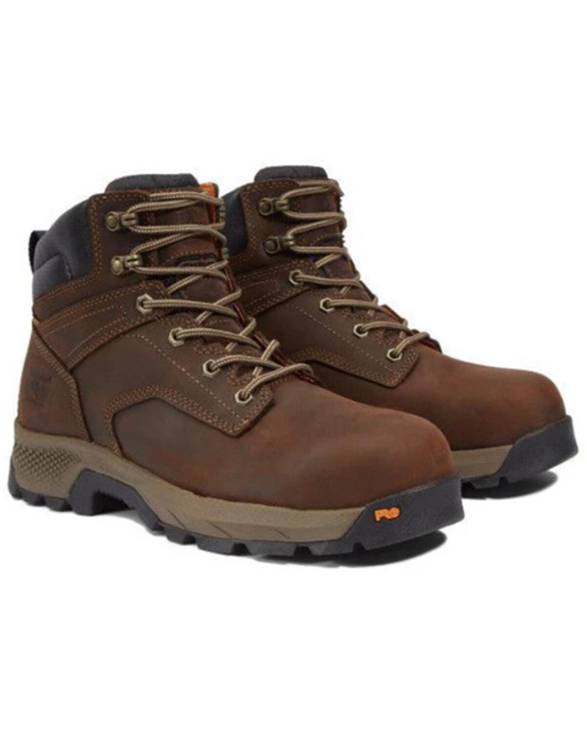 Image #1 - Timberland Men's 6" TiTAN Work Boots - Composite Toe, Dark Brown, hi-res