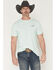 Image #1 - Hooey Men's Hooey Hills Short Sleeve Graphic T-Shirt, Aqua, hi-res