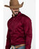 Image #3 - Ariat Men's Burgundy Solid Twill Long Sleeve Western Shirt - Big & Tall, Burgundy, hi-res