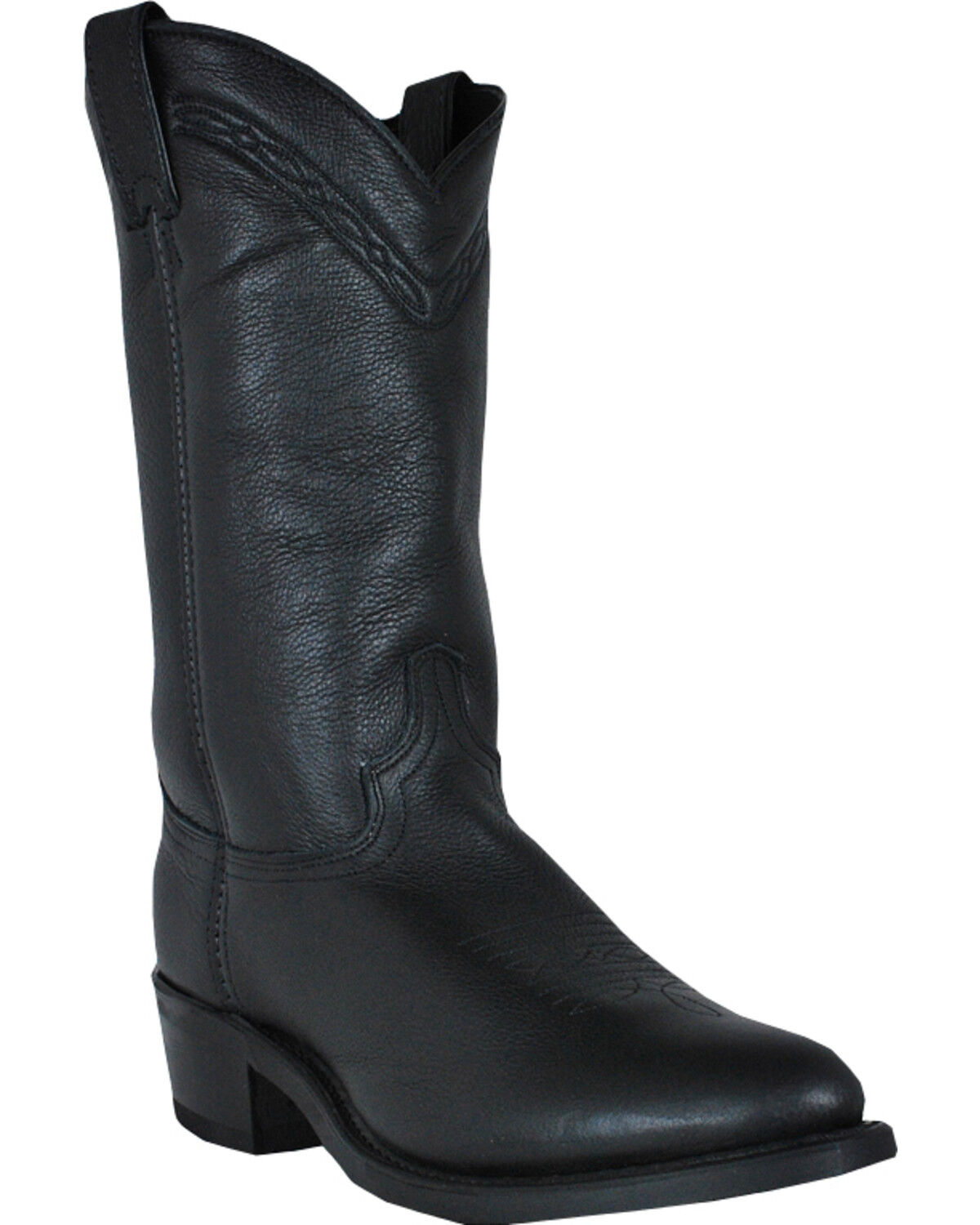 Image #1 - Abilene Boots Men's Waxed Cowhide Western Boots - Round Toe, Black, hi-res