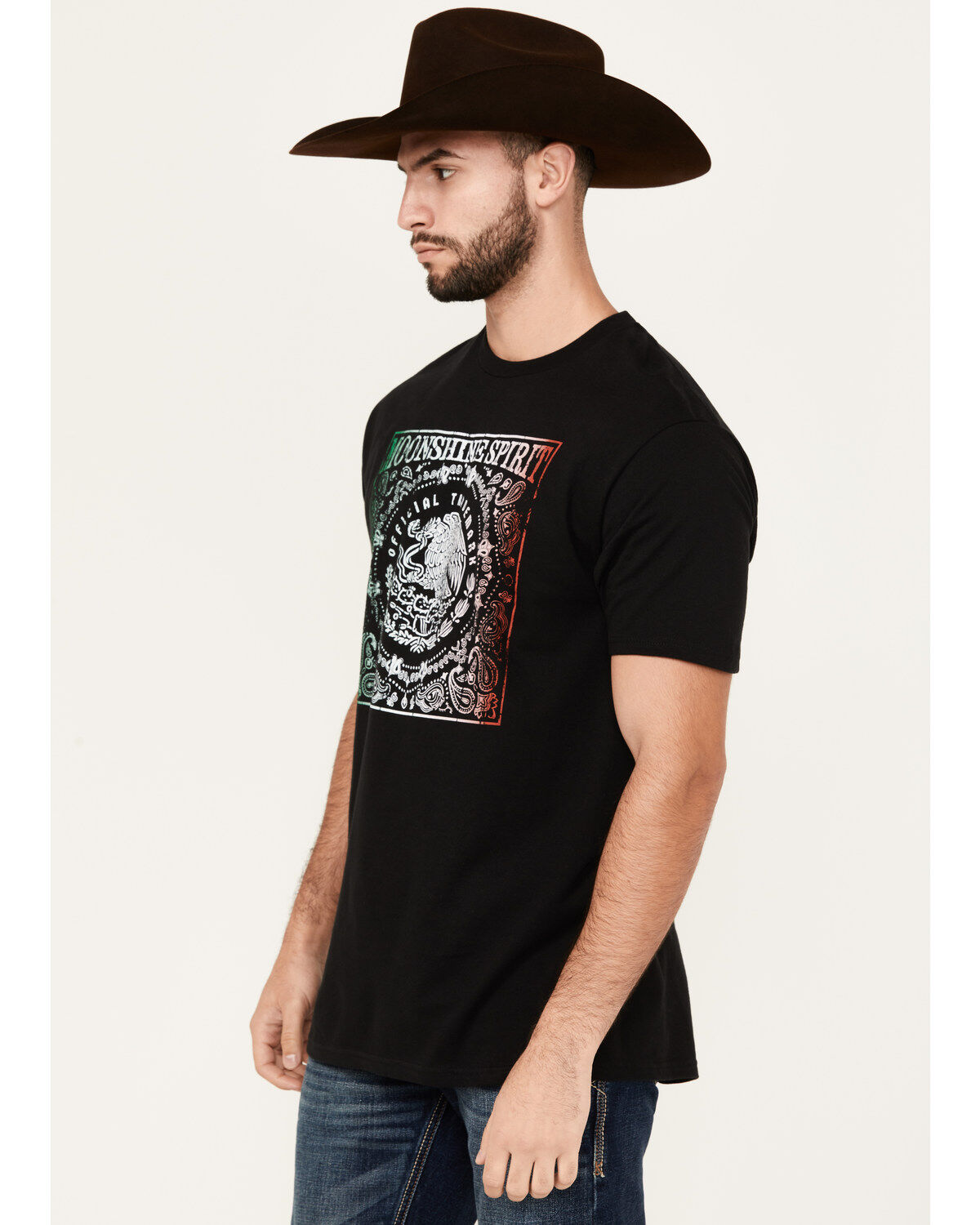 Image #2 - Moonshine Spirit&reg; Men's Official Trademark Short Sleeve Graphic T-Shirt, Black, hi-res