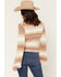 Image #4 - Shyanne Women's Webster Striped Turtleneck Bell Sleeve Sweater, Khaki, hi-res
