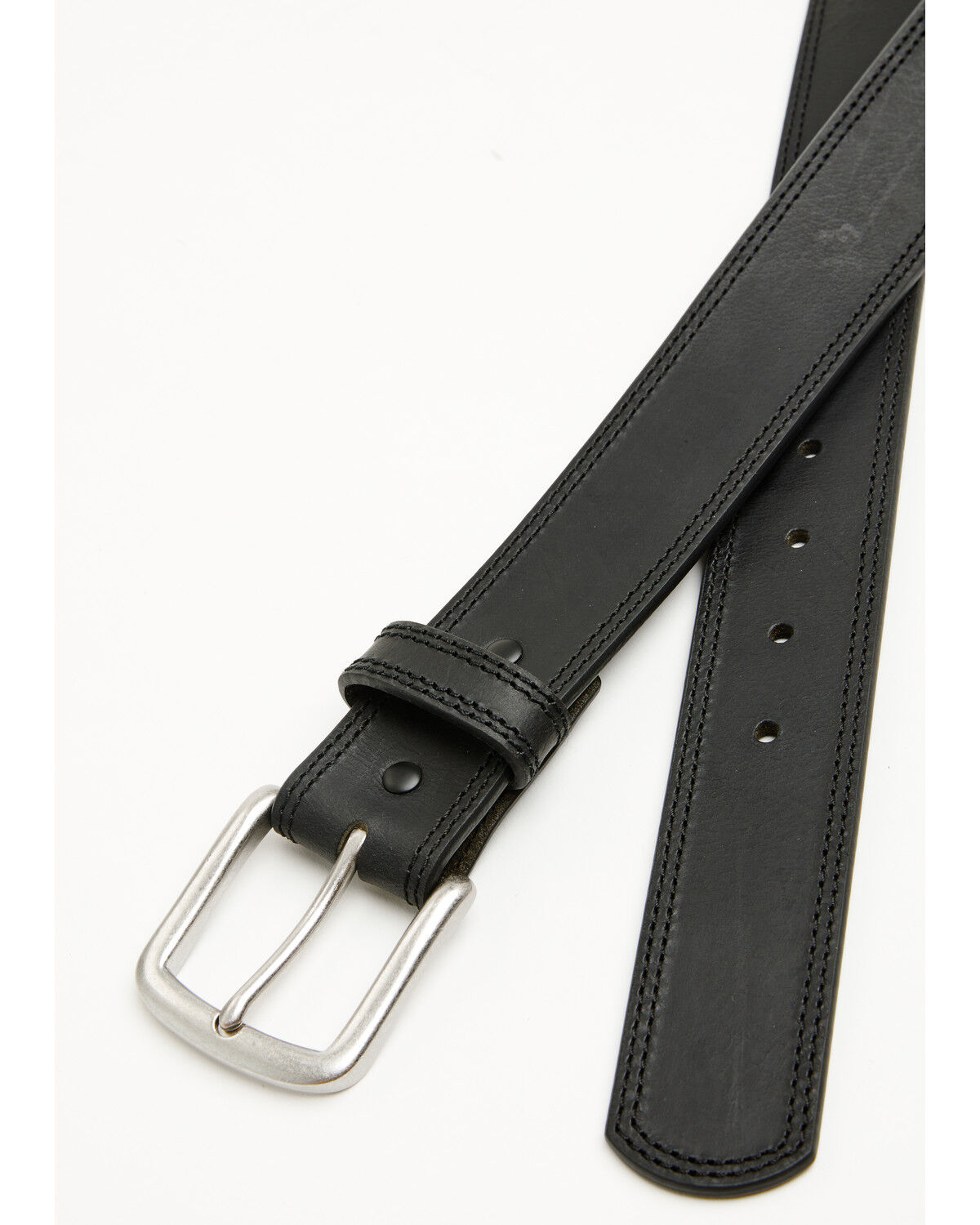 Image #2 - Hawx Men's Apache Double Stitch Leather Belt, Black, hi-res