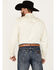 Image #4 - Scully Men's Gunfighter Embroidery Long Sleeve Snap Western Shirt, Ivory, hi-res
