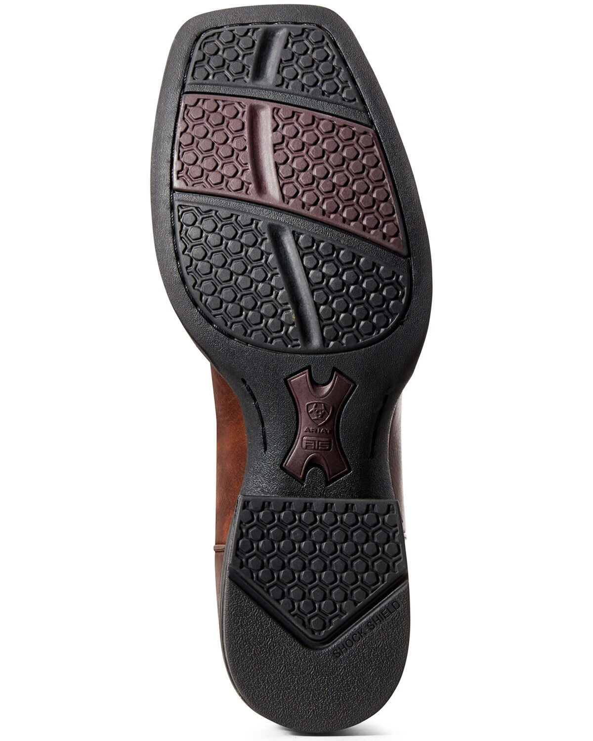 Image #5 - Ariat Men's Amos Hand Stained Performance Western Boots - Square Toe, Brown, hi-res