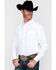 Image #3 - Gibson Men's Solid Long Sleeve Snap Western Shirt - Big, White, hi-res