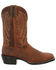 Image #2 - Durango Men's Westward Performance Western Boots - Broad Square Toe, Cognac, hi-res