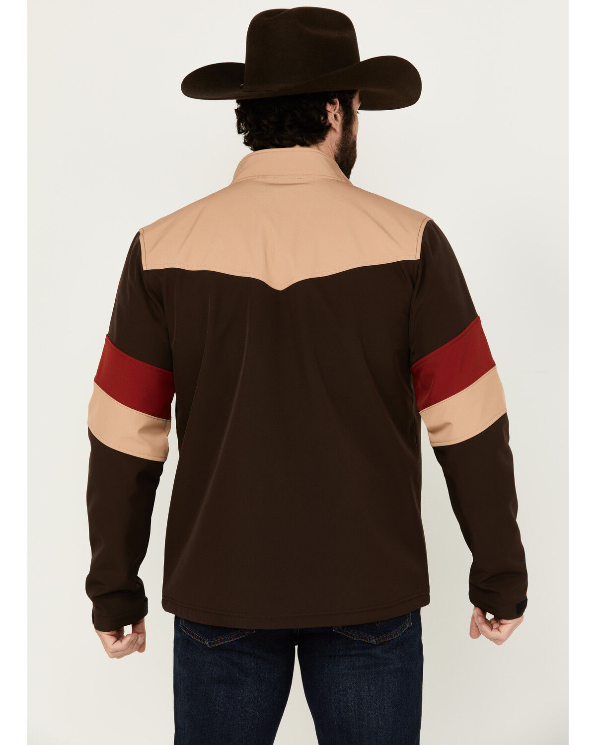 Image #4 - RANK 45&reg; Men's Chevron Moto Softshell Jacket, Coffee, hi-res
