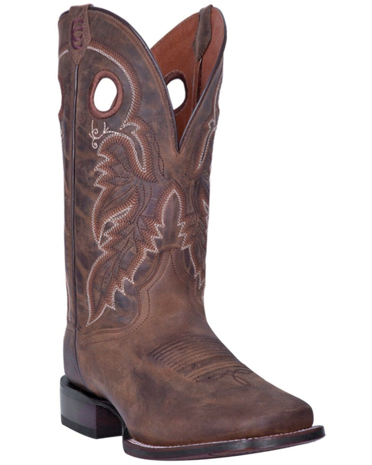 Dan Post Men's Abram Western Performance Boots - Broad Square Toe, Tan, hi-res