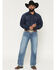 Image #1 - Cinch Men's Grant Light Acid Wash Relaxed Bootcut Rigid Denim Jeans, Indigo, hi-res